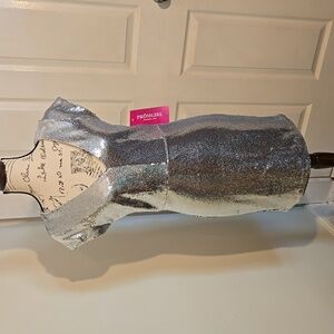 Just Me, silver sequin dress